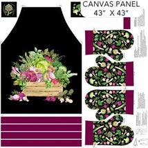Market Garden-43.5" Apron Panel Black Multi C29095-99
