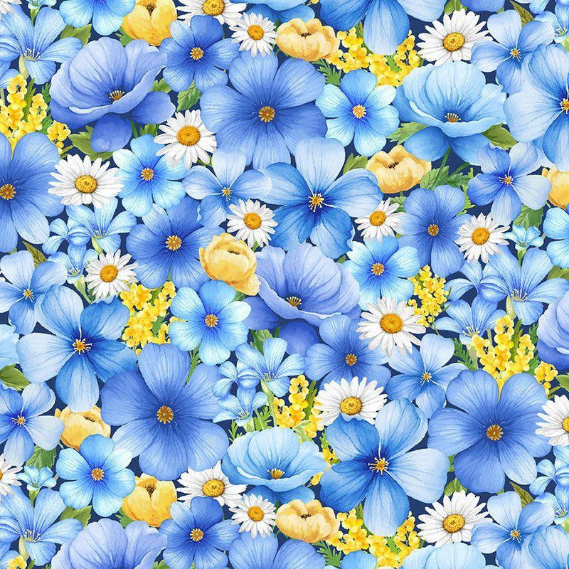 Medium Packed FloralBlue FLEUR-CD3258-BLUE