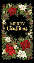 Merry Christmas-24" Panel Black PANEL-CM4141