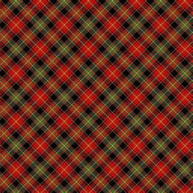 Merry Christmas-Bias Tartan Plaid Metallic Holiday PLAID-CM4136