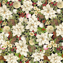 Merry Christmas-Holiday Floral Metallic Magnolia HOLIDAY-CM4144