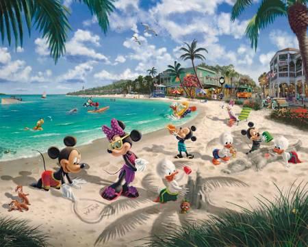 Mickey & Minnie In Florida 36in Panel Disney DS22034C1