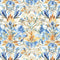 Midnight Blooms-Watercolor Brocade Blue 2600-30620-B
