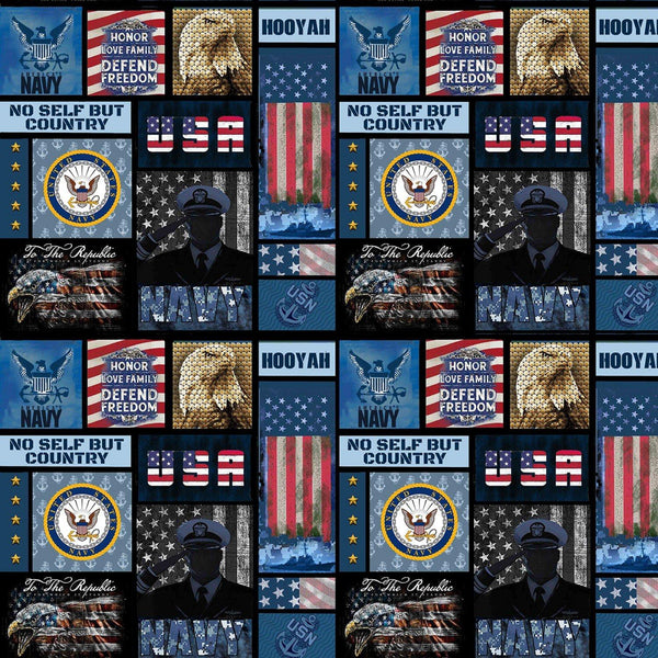 Military Cotton-Navy Block 1339-N