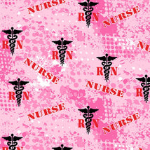 Military Prints-Nurse Logo Allover Heather 1181-NURSE