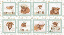 Bathing Bonnies-24" Panel Ginger/Mint 8853B-36