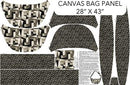 Modern Vibe Canvas-29.5" Cross Body Bag Panel Black Multi C28799-99