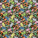 Monster Block Party-Admit One: Bone Appetit! Fabric MA102-BA3