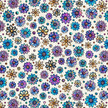 Mosaic Blooms - Small Floral - Cream 2600-31488-E