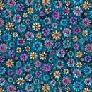 Mosaic Blooms - Small Floral - Dk. Teal 2600-31488-Q