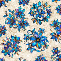 Mosaic Blooms - Tossed Floral - Cream 2600-31486-E