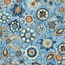 Mountain Splendor - Floral & Paisley - Blue 2600-31585-B