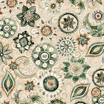 Mountain Splendor - Floral & Paisley - Tan 2600-31585-A