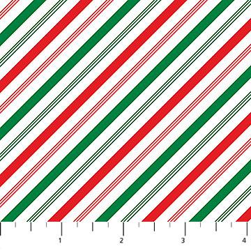 Letters To Santa-Diagonal Stripe White/Multi 27134-10