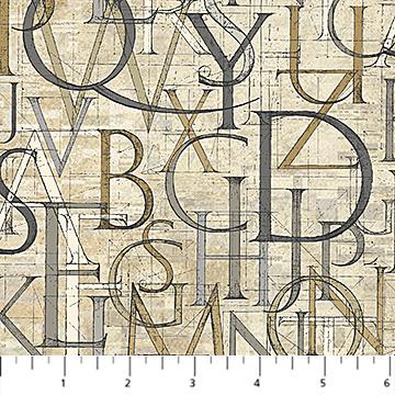 My Type-Roman Letters Cream/Multi 27706-12