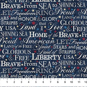 Stars & Stripes 13-Words Navy/Multi 27885-49