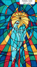 Nativity-25" Nativity Panel Teal/Multi 28221-68