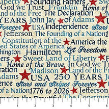 America 250-Words Beige/Multi 28373-12