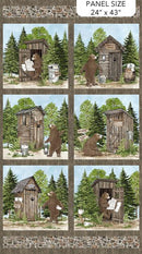 Bear Necessities-25" Bear Panel Brown/Multi 28620-36