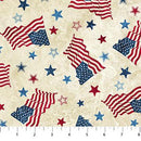Stars & Stripes 14-Flags & Stars Beige/Multi 29042-12