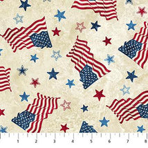 Stars & Stripes 14-Flags & Stars Beige/Multi 29042-12