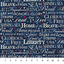 Stars & Stripes 14-Words Navy/Multi 29044-49