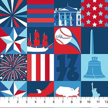 America 250 TM-24" Panel Icon Blocks Navy/Multi 29052-48