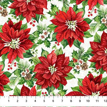 Yuletide Traditions-Poinsettia Packed White/Multi DP26106-10