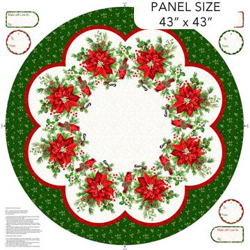 Yuletide Traditions-44" Treeskirt Panel White/Multi DP26115-10