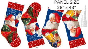 Twas The Night Before Christmas-25" Stocking Panel Indigo/Multi DP27022-48