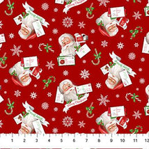 Letters To Santa-Tossed Santas Red/Multi DP27129-24