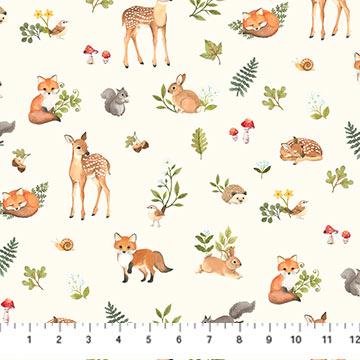 Woodland Babes-Animals Cream/Multi DP27169-11