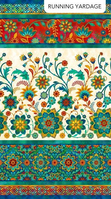 Boho Blooms-Border Cream/Multi DP27776-11