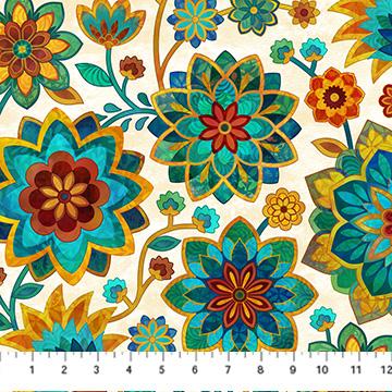 Boho Blooms-Large Trail Cream/Multi DP27777-11