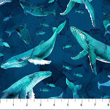 Deep Blue-Whales Dk Blue/Multi DP28122-48