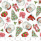Vintage Christmas-Santa Toss White/Multi DP28165-10