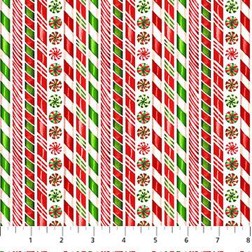 Vintage Christmas-Candy Stripe White/Multi DP28167-10