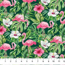Coastal Breeze-Flamingo Flowers Dark Green/Multi DP28557-78