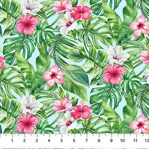 Coastal Breeze-Hibiscus Turquoise/Multi DP28558-62