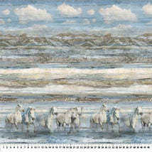 Running Free-24" Horse Ombre Panel Blue/Multi DP28587-42