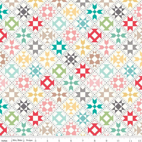 My Happy Place Home Dec-QuiltBlocks Cream HD9314-CREAM