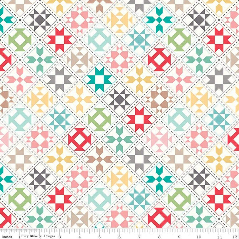 My Happy Place Home Dec-QuiltBlocks Cream HD9314-CREAM
