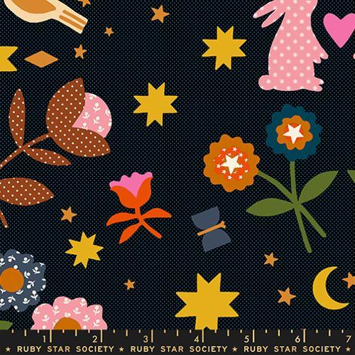 Mystic Fable - Retro AppliqueSoft Black RS4144-16