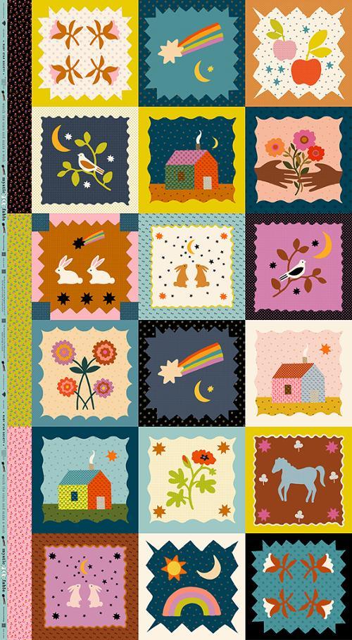 Mystic Fable - Retro Applique 81" Panel RS4145-11