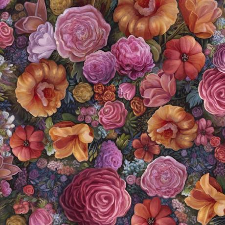 Mystical Unicorn-Packed Floral Multi 2600-30612-X