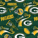 NFL Football Green Bay Packers Cotton Print 14837-D
