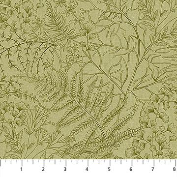 Natural Elements-Toile LeavesLt Green 27860-74