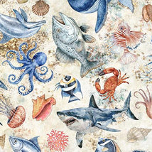Nauticus-Sea Creatures Cream 2600-32053-E