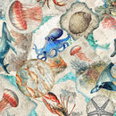 Nauticus-Sea Creatures Overlapping Patches Aqua 2600-32051-Q