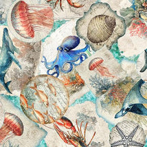 Nauticus-Sea Creatures Overlapping Patches Aqua 2600-32051-Q